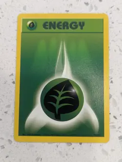 Pokemon TCG Grass Energy Base Set 99/102 Regular Common LP+/NM - Image 1