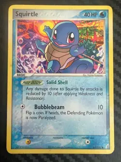 Pokemon TCG Card 2006 EX Crystal Guardians Squirtle 64/100 HP - Image 1