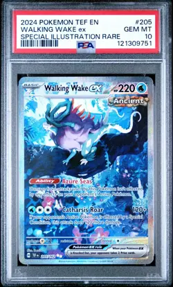 Pokemon PSA 10 Walking Wake 205/162 ex Special Illustration Rare Temporal Forces - Image 1