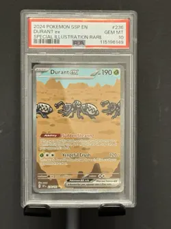 2024 Pokemon SV Surging Sparks SSP EN Durant Ex #236/191 PSA 10 - Image 1