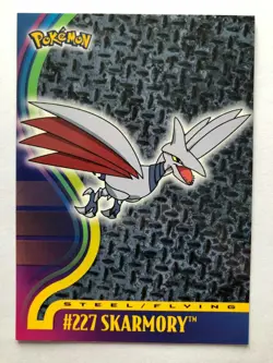 Skarmory # 227 Pokemon Card Topps TV Animation Edition - Image 1