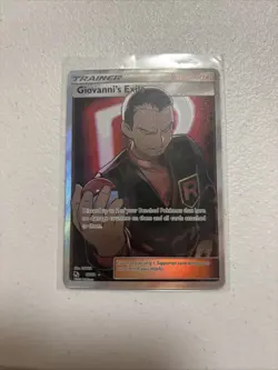 Giovanni's Exile 67/68 Hidden Fates Pokemon Card Ultra Rare Holo Near Mint - Image 1