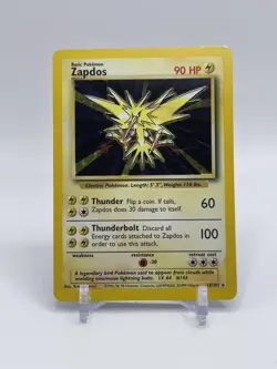Zapdos Holo Base Set Pokemon Card 16/102 1999 Wizards Good Condition C4 - Image 1