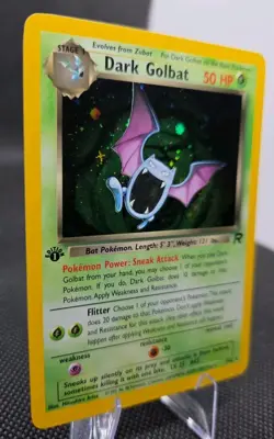 DARK GOLBAT Pokemon Card - WOTC - 1st Edition - Team Rocket - 7/82 - Holo NM-M - Image 2