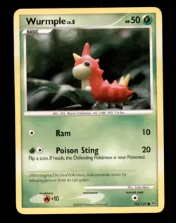 2X Pokemon Card Wurmple LV.5 Platinum 103/127 PLAYED Non-Holo Common TCG!!!!!!!! - Image 1