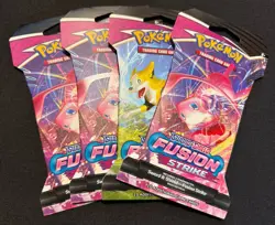 Pokemon TCG SWSH08: Fusion Strike Sleeved Booster Pack (10 Cards) - Lot of 4 - Image 1