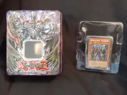 Yugioh Destiny Hero Plasma Card Tin 2007 plus Sealed Destiny Hero Card - Image 1