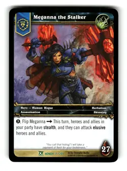 World of Warcraft TCG Fields of Honor Treading Card Meganna the Stalker #7 - Image 1