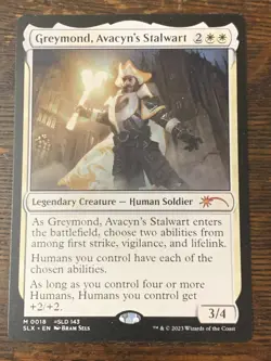 MtG - Greymond, Avacyn's Stalwart - 0018 - SLX Cards - Mythic - Creature - Image 1