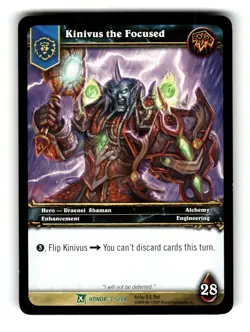 World of Warcraft TCG Fields of Honor Treading Card Kinivus the Focused #3 - Image 1