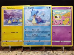 Lapras 6/15 Chinchou 8/15 Cutiefly 11/15 2022 McDonald's Promo Pokemon Cards Lot - Image 1