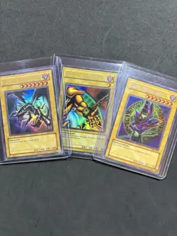 Custom 3 Card Yugioh Lot. Red Eyes B Dragon, Dark Magician, Left Arm Of Exodia - Image 1