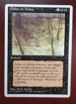ASHES TO ASHES mtg Alternate 4th Edition Unc (#Z206) - Image 1
