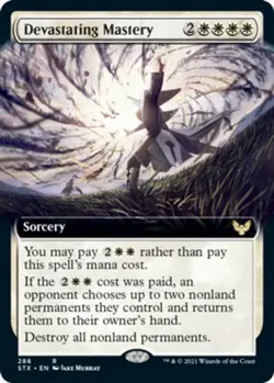 1x Devastating Mastery - Foil - Extended Art NM-Mint, English Strixhaven: School - Image 1