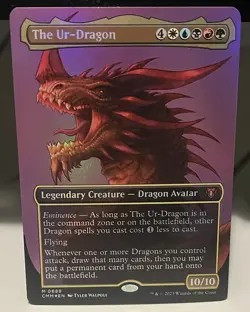 The Ur-Dragon (Borderless) Commander Masters Foil - Small White Spot On Back - Image 1