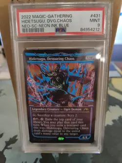 Hidetsugu, Devouring Chaos (Neon Blue) Kamigawa: Neon Dynasty Foil - Image 1