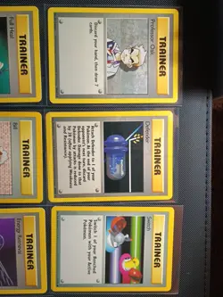 Vintage Pokemon Card Lot Base Set Lot#4 9 LP Base Set Trainer Cards WOTC Vintage - Image 2