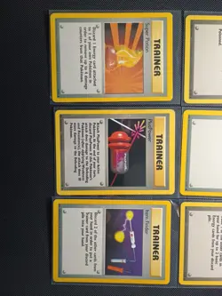 Vintage Pokemon Card Lot Base Set Lot#4 9 LP Base Set Trainer Cards WOTC Vintage - Image 4