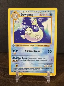 Dewgong 25/102 1st Edition- Shadowless-Base Set- Pokemon Card- 1999- WOTC - MP - Image 1