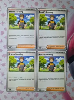 Pokemon Card Brock’s Scouting ×4 - 146/159 - Journey Together - Trainer Playset - Image 1