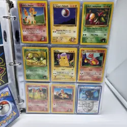 Pokemon Vintage Binder Collection Lot- 152 Cards- 17 Binder Page (LAST BINDER-2) - Image 4