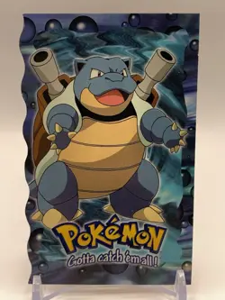 Blastoise Topps Pokemon Card 9/12 - Die Cut - TV Animation Series #09 RARE 1999 - Image 2