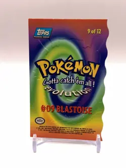 Blastoise Topps Pokemon Card 9/12 - Die Cut - TV Animation Series #09 RARE 1999 - Image 5