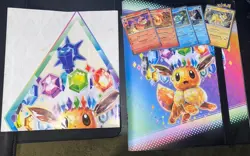 Prismatic Evolutions BINDER ONLY with POSTER and Cards *NO PACKS* - Image 1