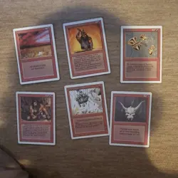 Magic The Gathering Revised Red Card Lot 1994 Uncommon Mtg Stone Giant Etc.. - Image 1