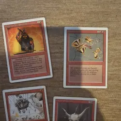 Magic The Gathering Revised Red Card Lot 1994 Uncommon Mtg Stone Giant Etc.. - Image 3