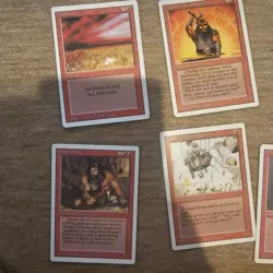 Magic The Gathering Revised Red Card Lot 1994 Uncommon Mtg Stone Giant Etc.. - Image 4