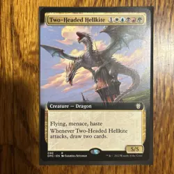Two-Headed Hellkite (Extended Art) MTG - Commander: Dominaria United Regular NM - Image 1