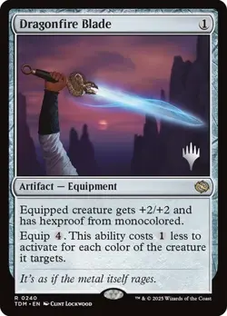 * DRAGONFIRE BLADE * PROMO * TARKIR: DRAGONSTORM * NM * MTG * - Image 1