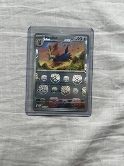 Pokemon Herdier Masterball Holo 075/086 White Flare Scarlet and Violet TCG - Image 1