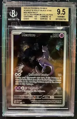 Gold Label BGS 9.5 GEM MT - Mewtwo #52 Pokemon TCG Black Star Promo 2023 - Image 1