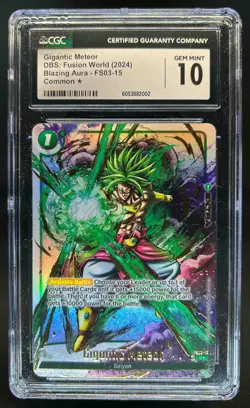 2024 Dragon Ball: Fusion Master Gigantic Meteor Blazing Aura #FS03-15 CGC 10 - Image 1