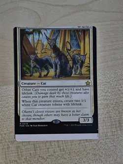 MTG Misprint Regal Caracal Huge Sheet Edge Miscut with text Foundation - Image 1