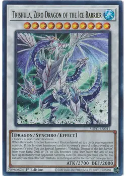 Yugioh Trishula, Zero Dragon of the Ice Barrier (Ultra Rare 1st Ed) SDFC-EN041 P - Image 1