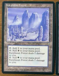 Vintage KARPLUSAN FOREST X3 Ice Age Regular NM MTG Magic the Gathering Card - Image 2