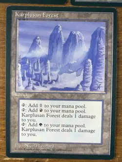 Vintage KARPLUSAN FOREST X3 Ice Age Regular NM MTG Magic the Gathering Card - Image 4