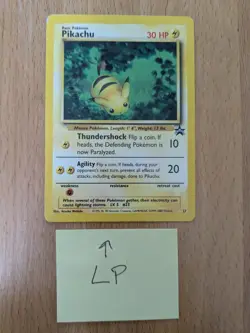 Pikachu “Bumble Bee” Black Star WOTC Promo Pokemon Card #27 LP Own History! - Image 1