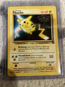 Pikachu 4 WOTC Pokemon TCG Movie Black Star Promo Card - Lightly Played - Image 1
