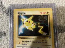Pikachu 4 WOTC Pokemon TCG Movie Black Star Promo Card - Lightly Played - Image 2