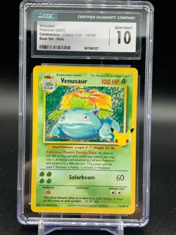 Pokemon Celebrations Collection Venusaur 15/102 Base Set Holo CGC 10 Graded Card - Image 1