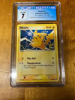 Pikachu - 60/106 - (San Diego Comic Con) Common Promo Pokemon Card *CGC Grade 7* - Image 1
