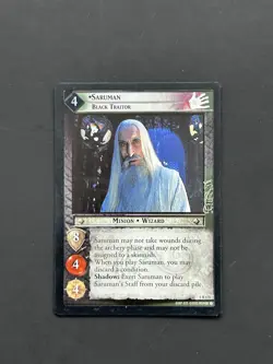 *FOIL* SARUMAN BLACK TRAITOR (4R173) LORD OF THE RINGS TRADING CARD GAME - Image 2