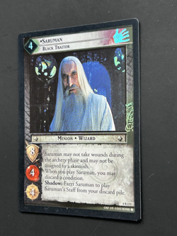 *FOIL* SARUMAN BLACK TRAITOR (4R173) LORD OF THE RINGS TRADING CARD GAME - Image 3