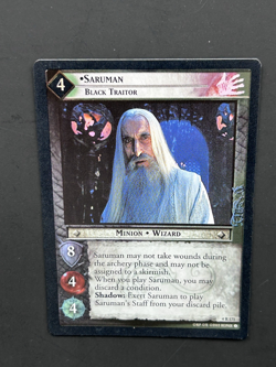 *FOIL* SARUMAN BLACK TRAITOR (4R173) LORD OF THE RINGS TRADING CARD GAME - Image 4