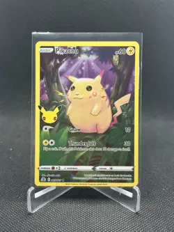Pikachu 5/25 Pokemon Celebrations 25th Anniversary Base Set Full Art Card Qty - Image 1