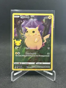 Pikachu 5/25 Pokemon Celebrations 25th Anniversary Base Set Full Art Card Qty - Image 2